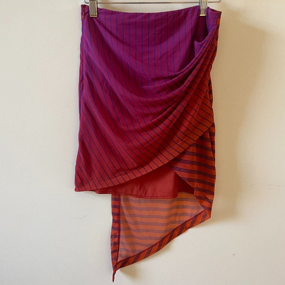 Asymmetrical Stretch tulle mini skirt